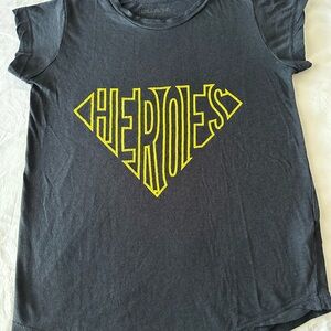 Zadig & Voltaire Women Superhero T-Shirt - Dark Gray and Yellow